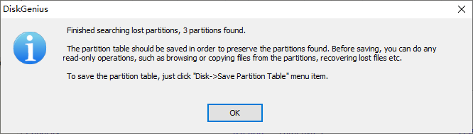 recover lost partition