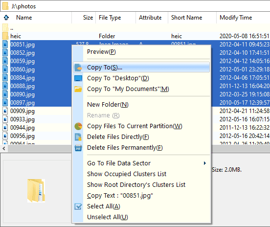 Copy Files From Partition