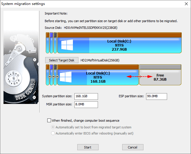 Transfer Windows 10 from HDD to SSD