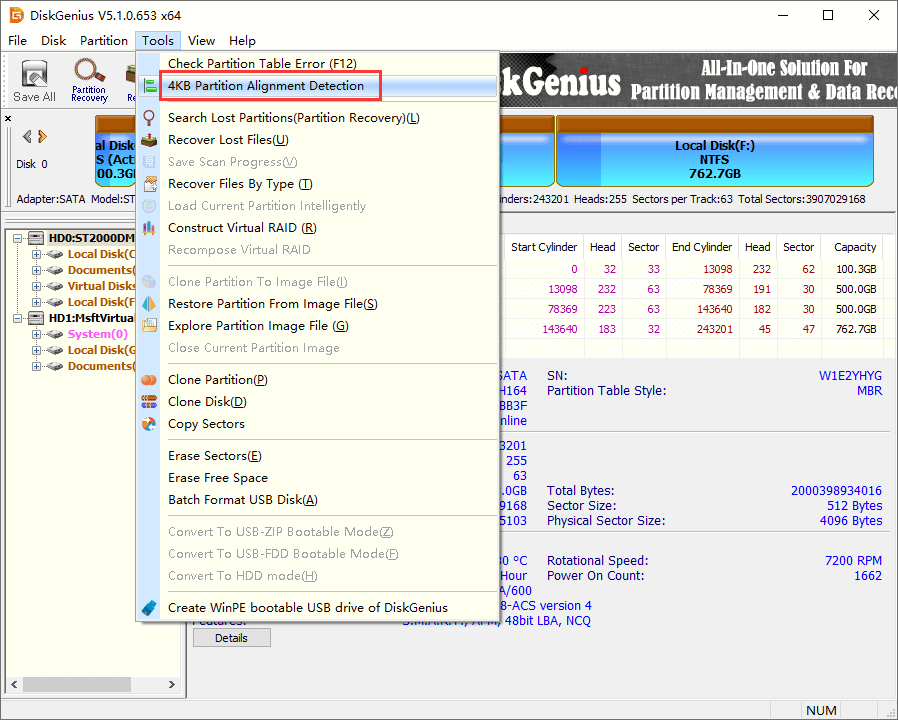 4K Partition Alignment