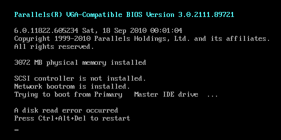 windows 7 disk read error occurred