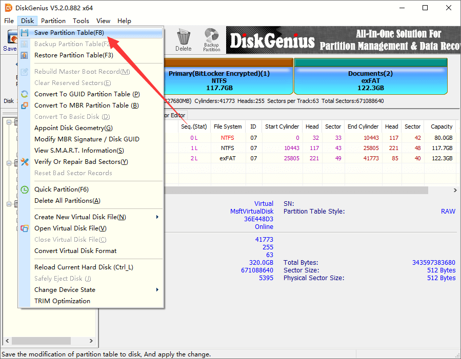 Recover Unallocated Partition