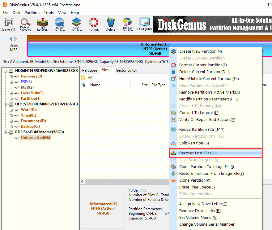 recover NTFS partition