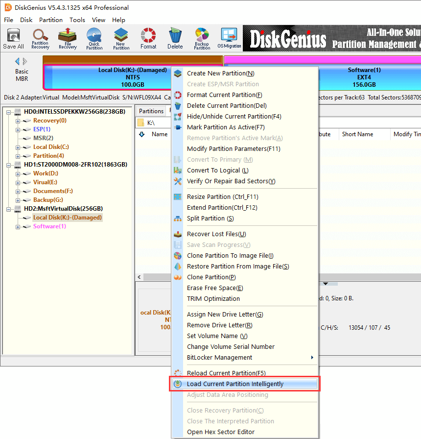 Файловый диск. Raw в NTFS.