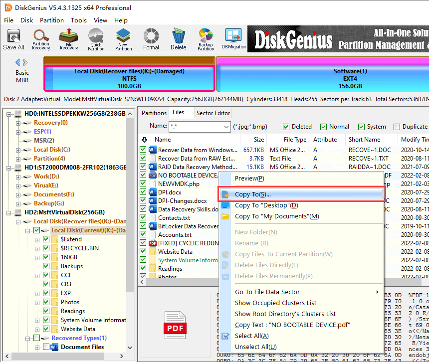 Formatted Partition Recovery