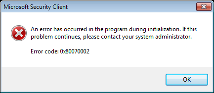 Fix Issues Related To Error Code 0x80070002