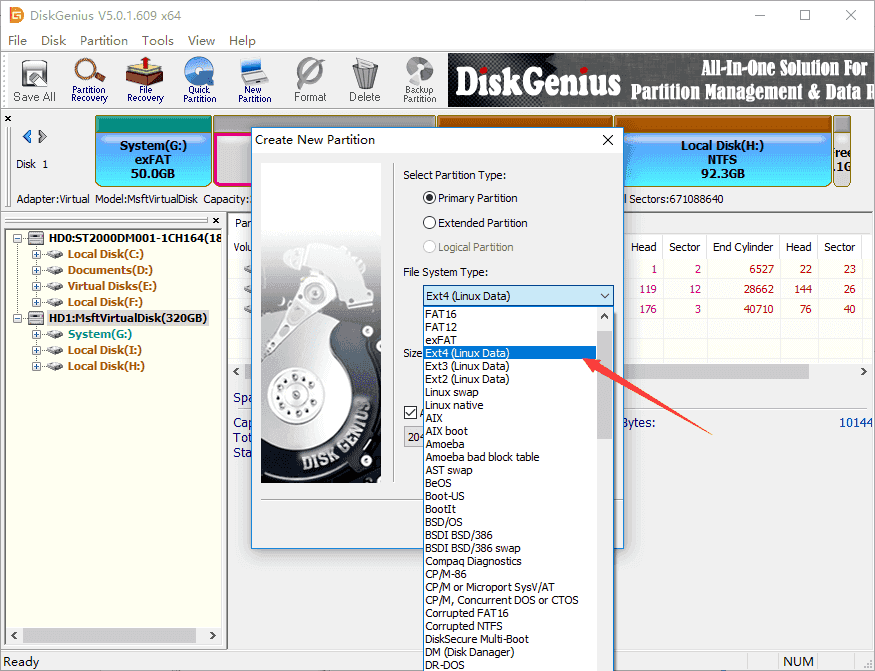 external hard drive unallocated