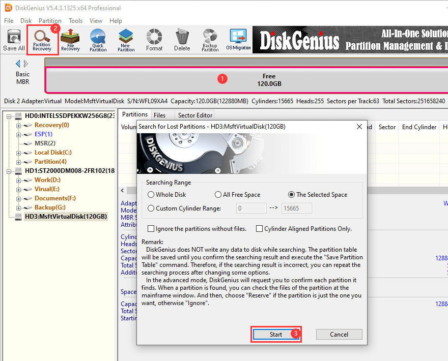 data recovery DiskGenius