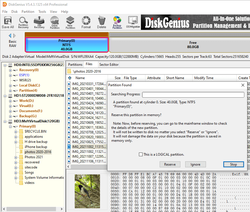 external hard drive unallocated