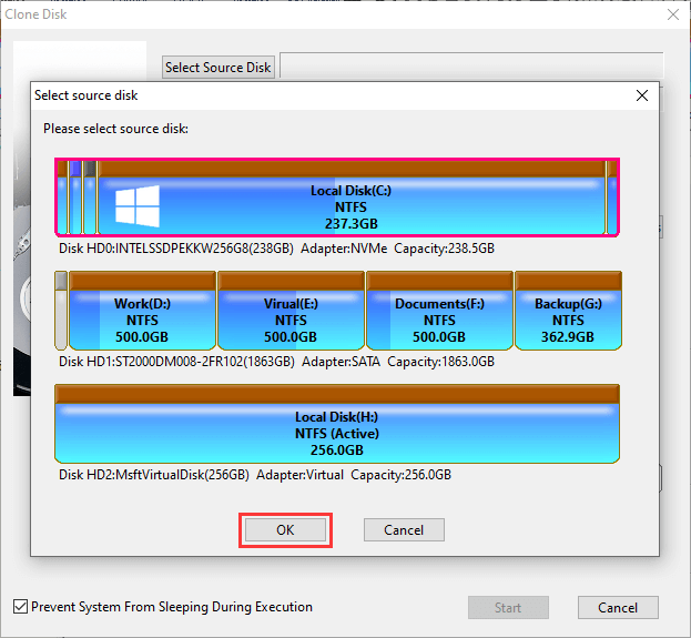 clone c drive to SSD windows 10