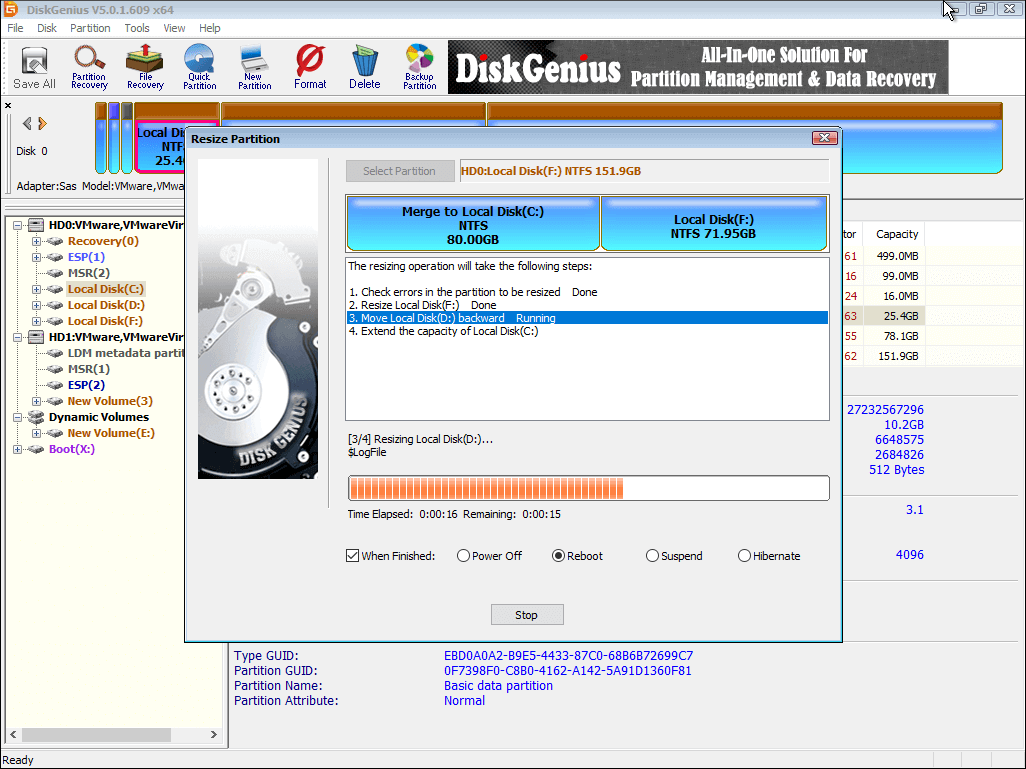 extend partition