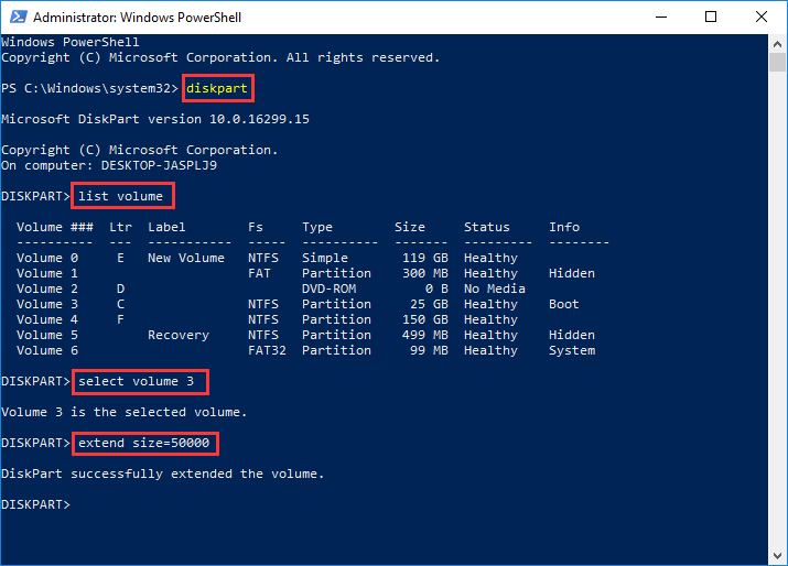 How to extend C drive 