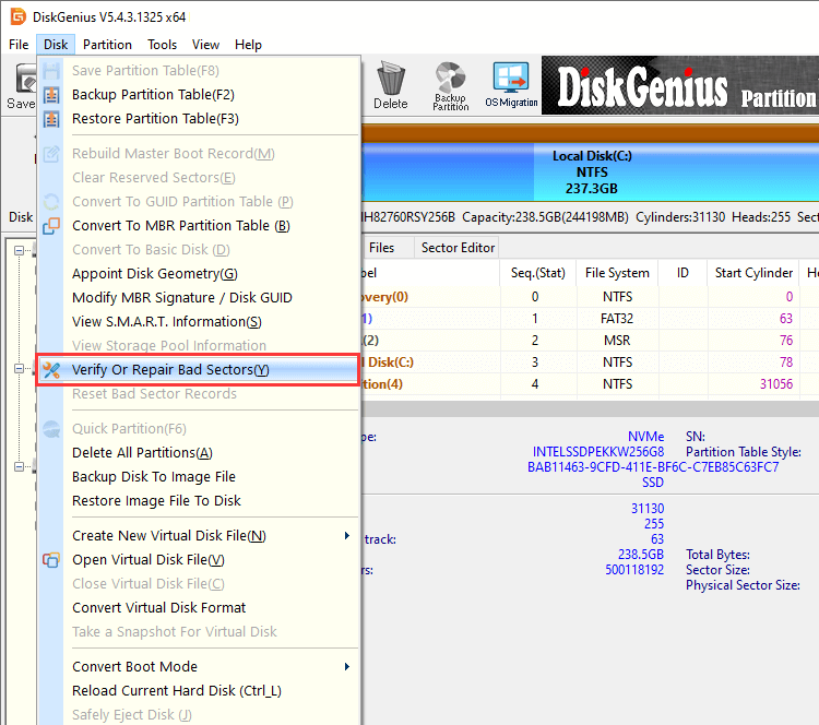 invalid partition table