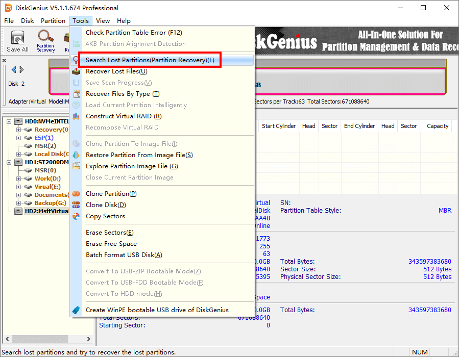 partition recovery