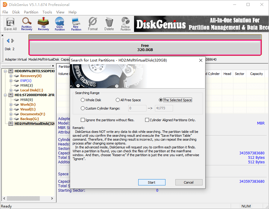 HDD partition recovery