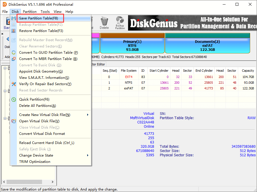 Lost Partition Recovery