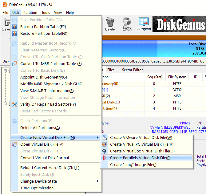 Surichinmoi Beliggenhed appetit Create and Manage Parallels Virtual Disk File (*.HDD) in Windows 10