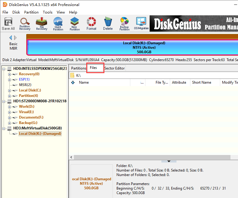 Recovery of Data from External Hard Disk