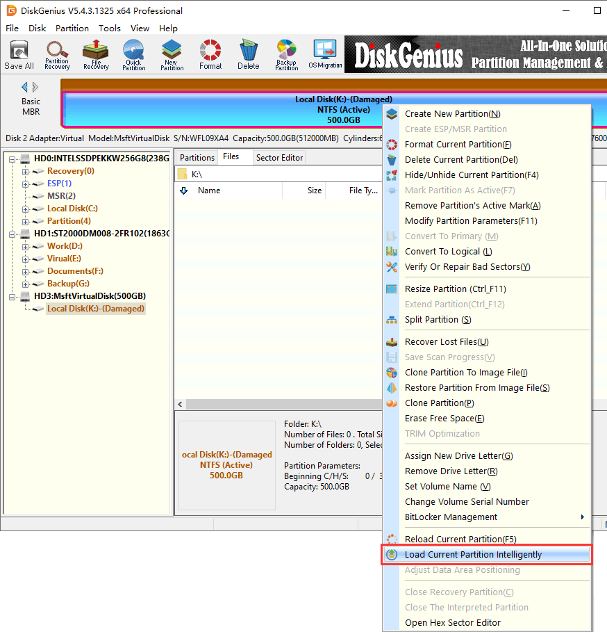 recover data from RAW partition