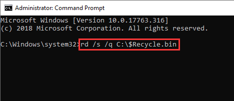 Recycle Bin corrupted windows 10