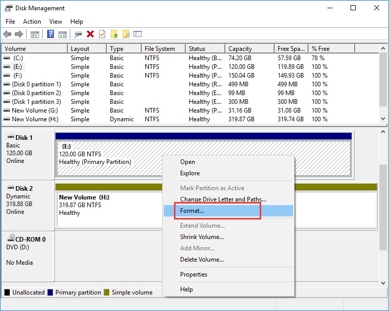 how to format pendrive