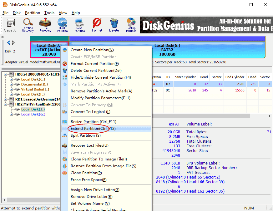 resize partition Windows 10