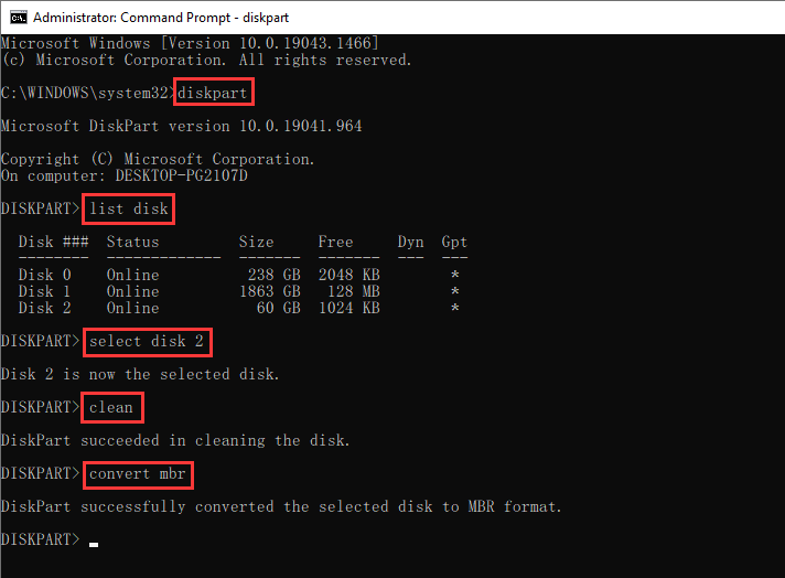 Fix - The Selected Disk is the GPT Partition Style