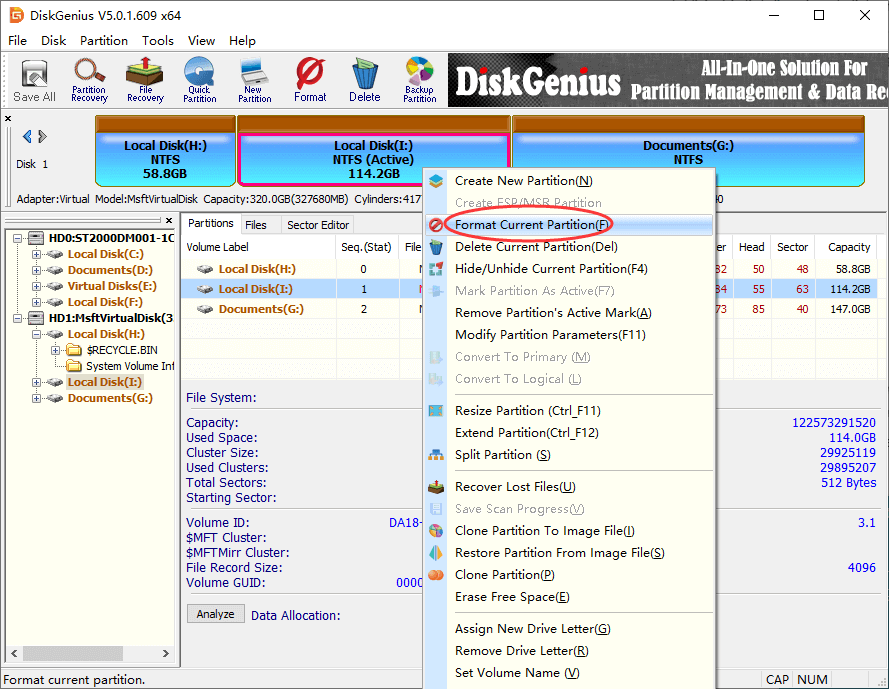 to Format to File System in Windows