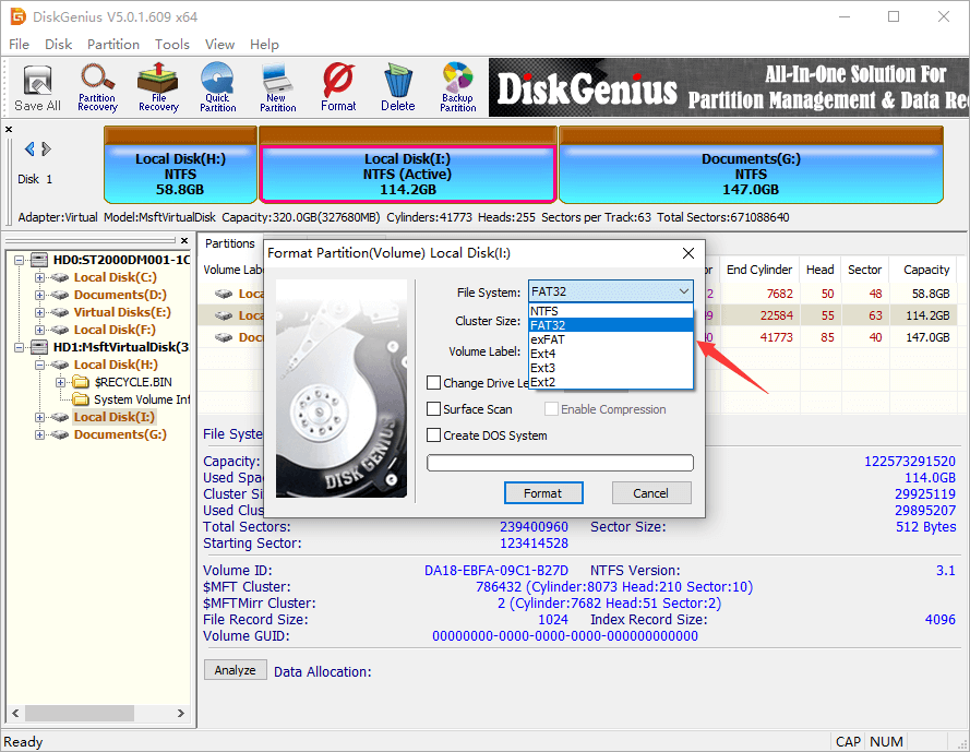 how to format pendrive