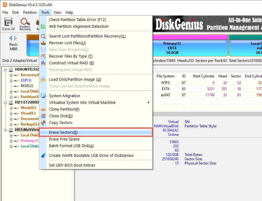 DiskGenius Features on Disk Partition Management
