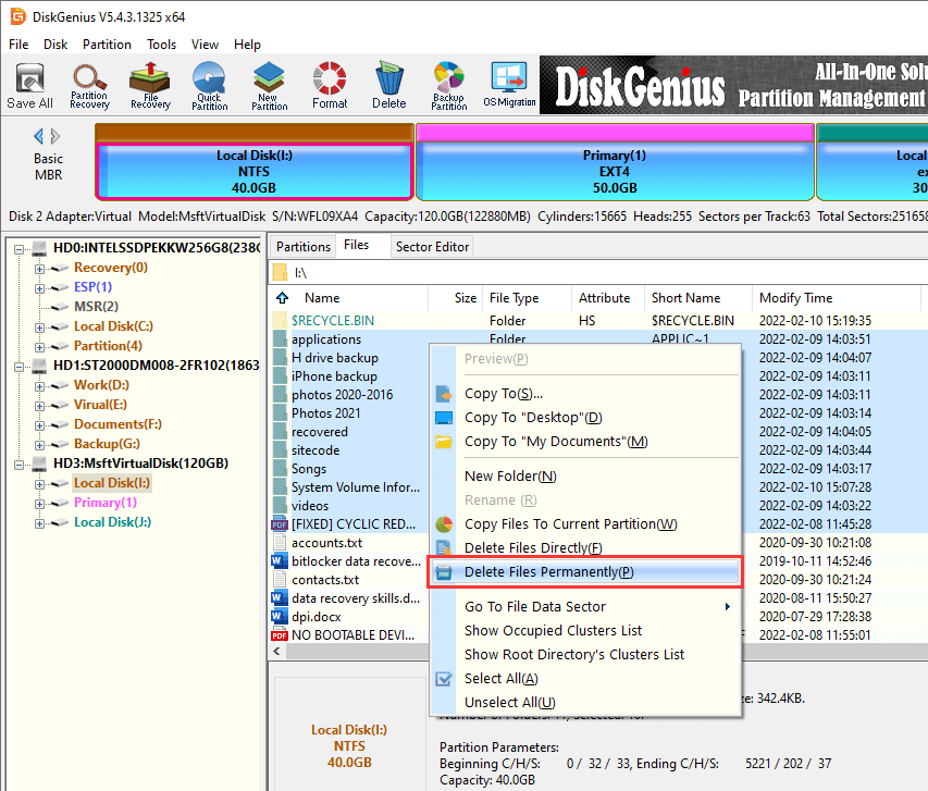 DiskGenius Features on Disk Partition Management