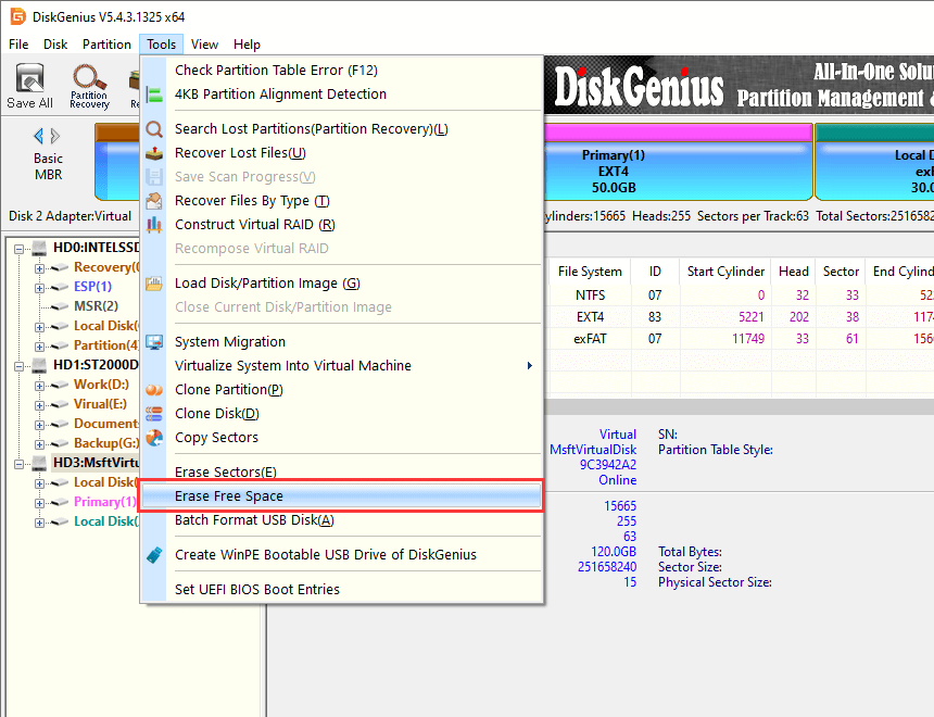DiskGenius Features on Disk Partition Management