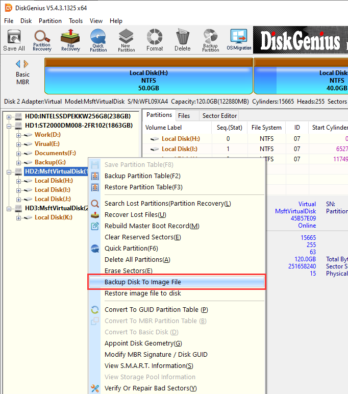 Backup Disk to Image File