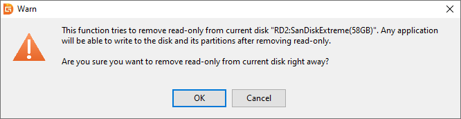 The disk is write protected