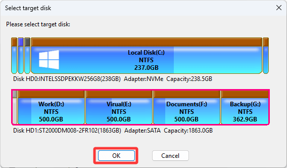 Check and repair bad sectors