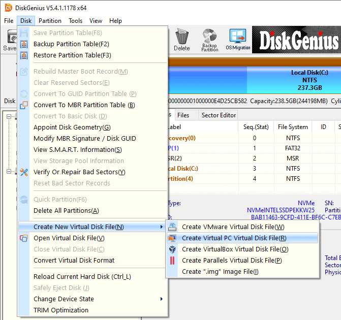 clone hard drive to virtual disk