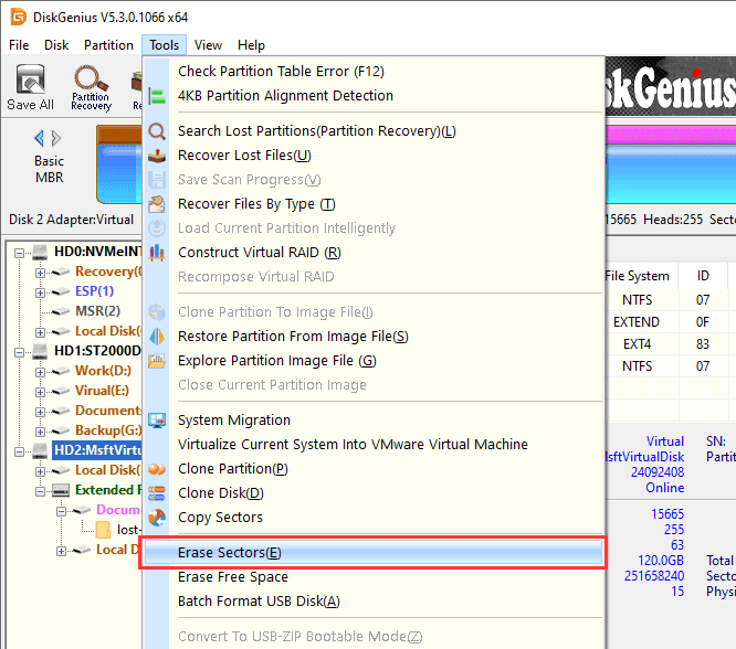 erase external hard drive