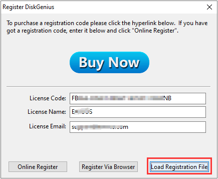 Register DiskGenius