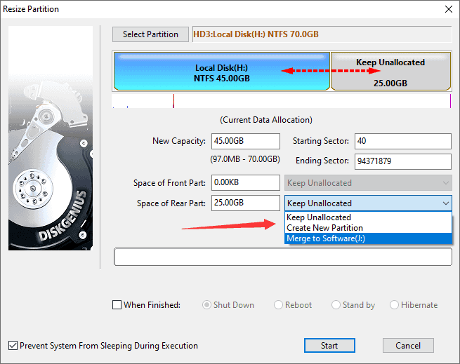 Resize Partition