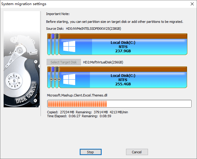 Transfer Windows 10 from HDD to SSD