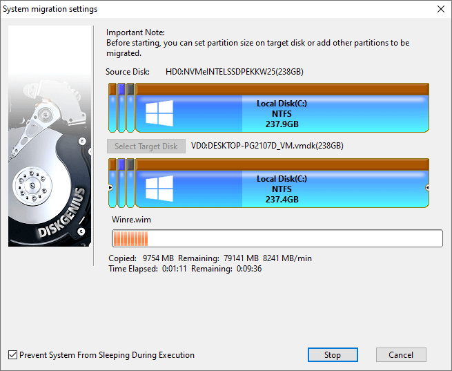 Virtualize Windows System into VMware Virtual Machine