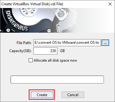 Virtualize Windows System into VirtualBox Virtual Machine