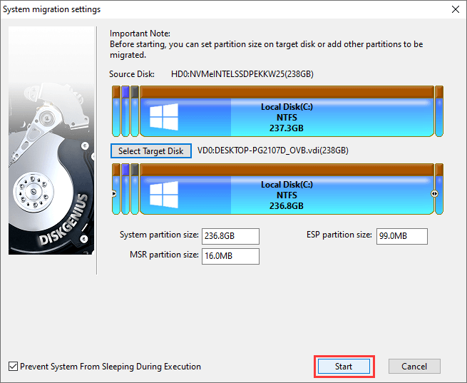 Virtualize Windows System into VirtualBox Virtual Machine